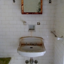 This was the only mirror left remaining in the building.