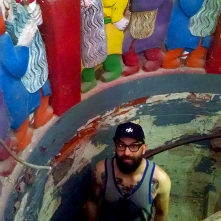 After coming out of the pitch black spiral staircase, Zak is overwhelmed with technicolor splendor.