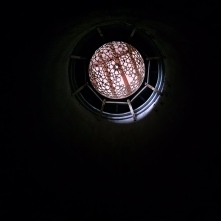 Later on I discovered that below the ball used to be the "dungeon" mentioned in the 1930s Time article. Looking up from the dungeon you can see the light of the room up above. A glimmer of hope!